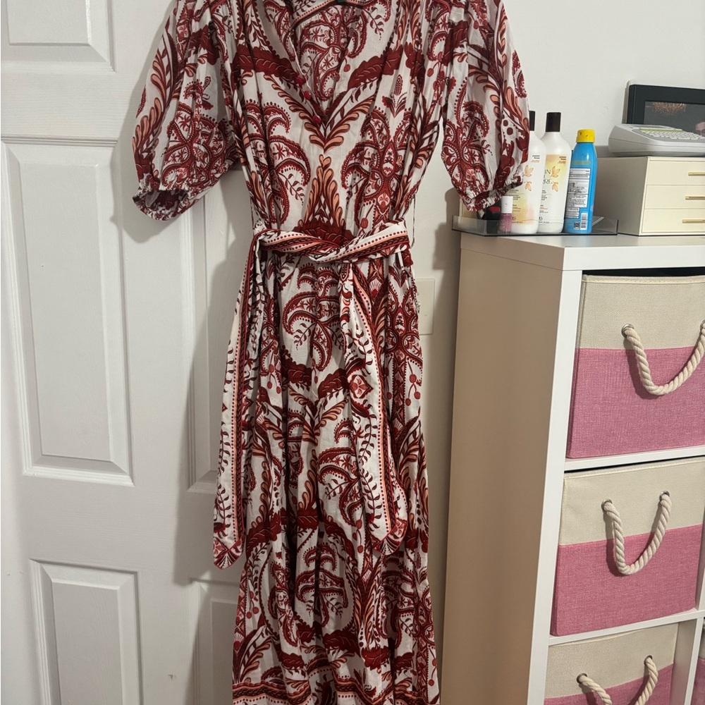 Farm Rio Red Paisley Size small Dress - never worn.